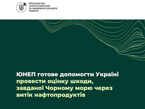 ЮНЕП готове допомогти Україні провести оцінку шкоди, завданої Чорному морю через витік нафтопродуктів